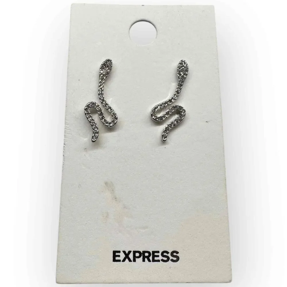 NWT Rhinestone Snake Earrings from Express.